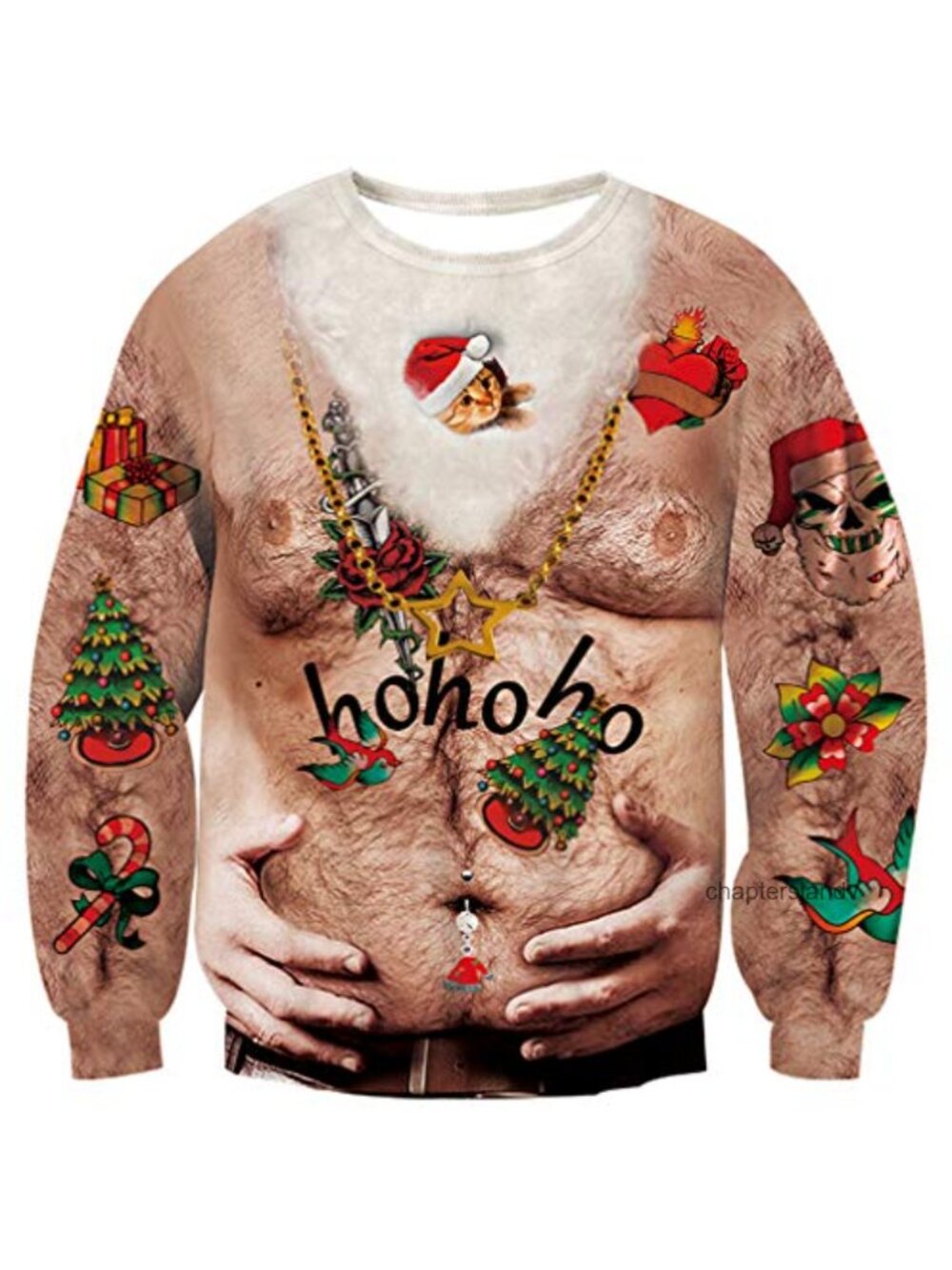 Ugly Christmas Sweatshirt 3D Graphic Pullover Polyester Spandex